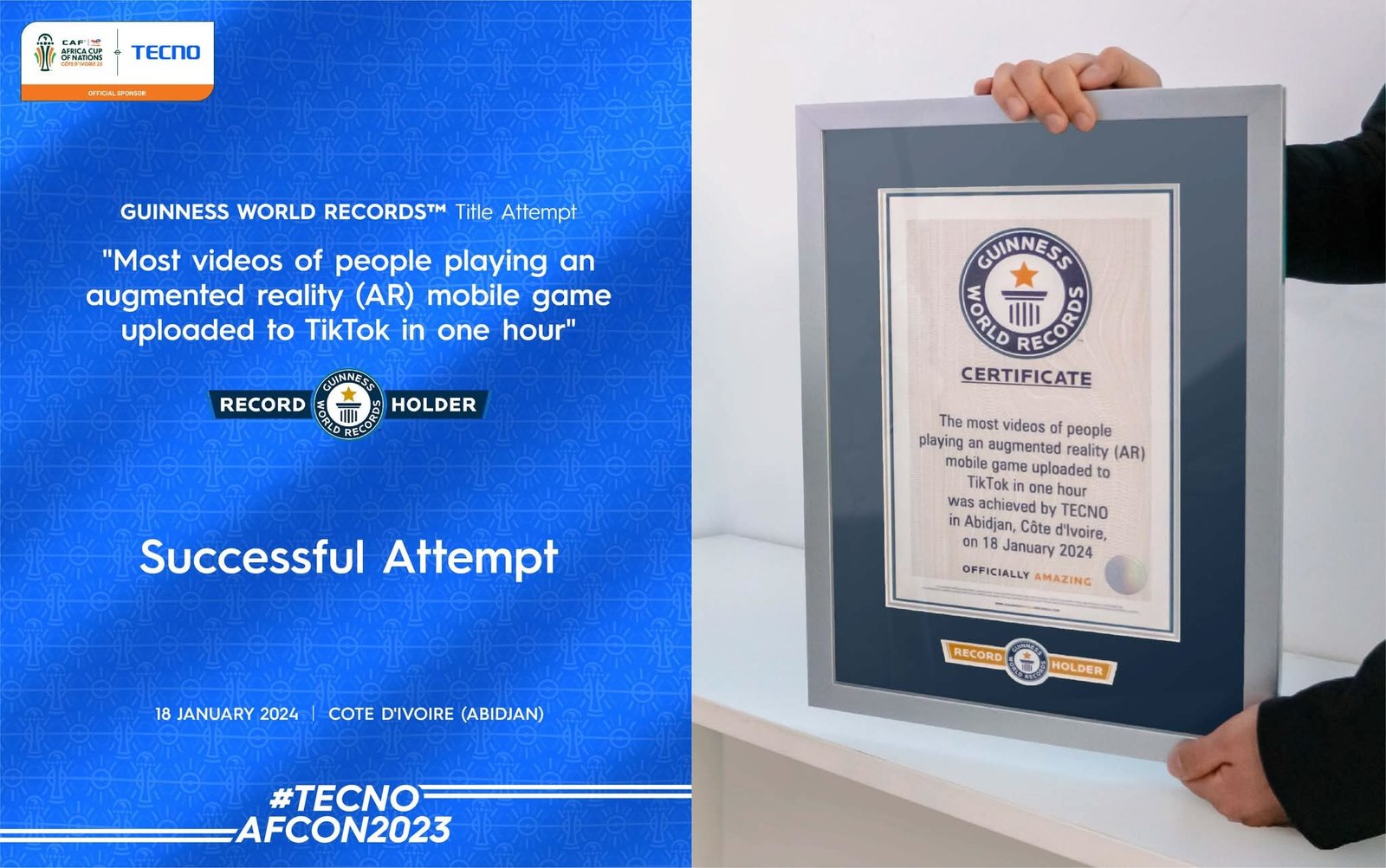 TECNO × TikTok: A Guinness World Record at AFCON 2023